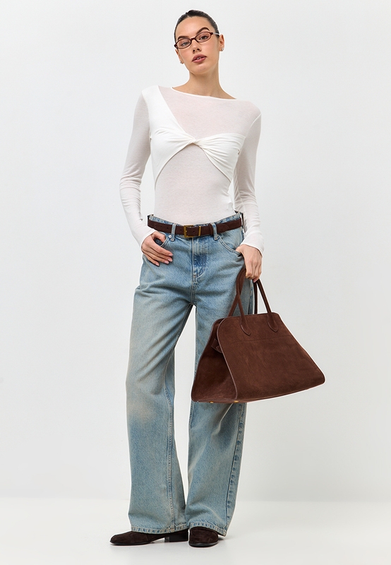 Лонгслив с перекрутом