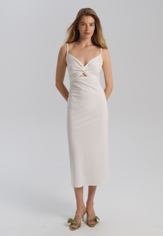 Платье с перекрученным лифом